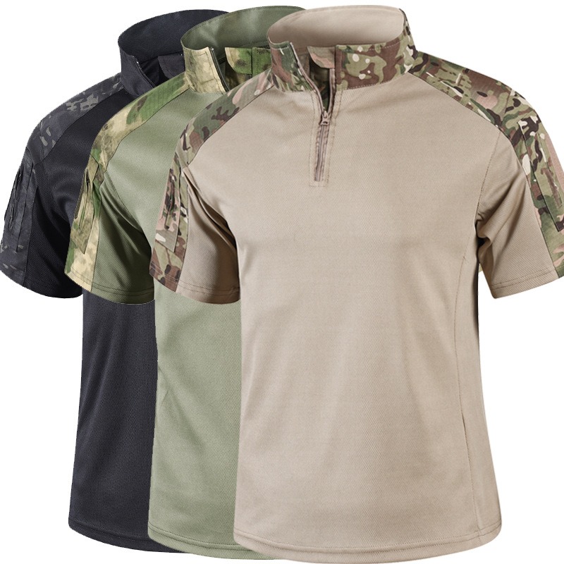 Outdoor Hunting T Shirts - Camisa tática camuflada masculina de verão,