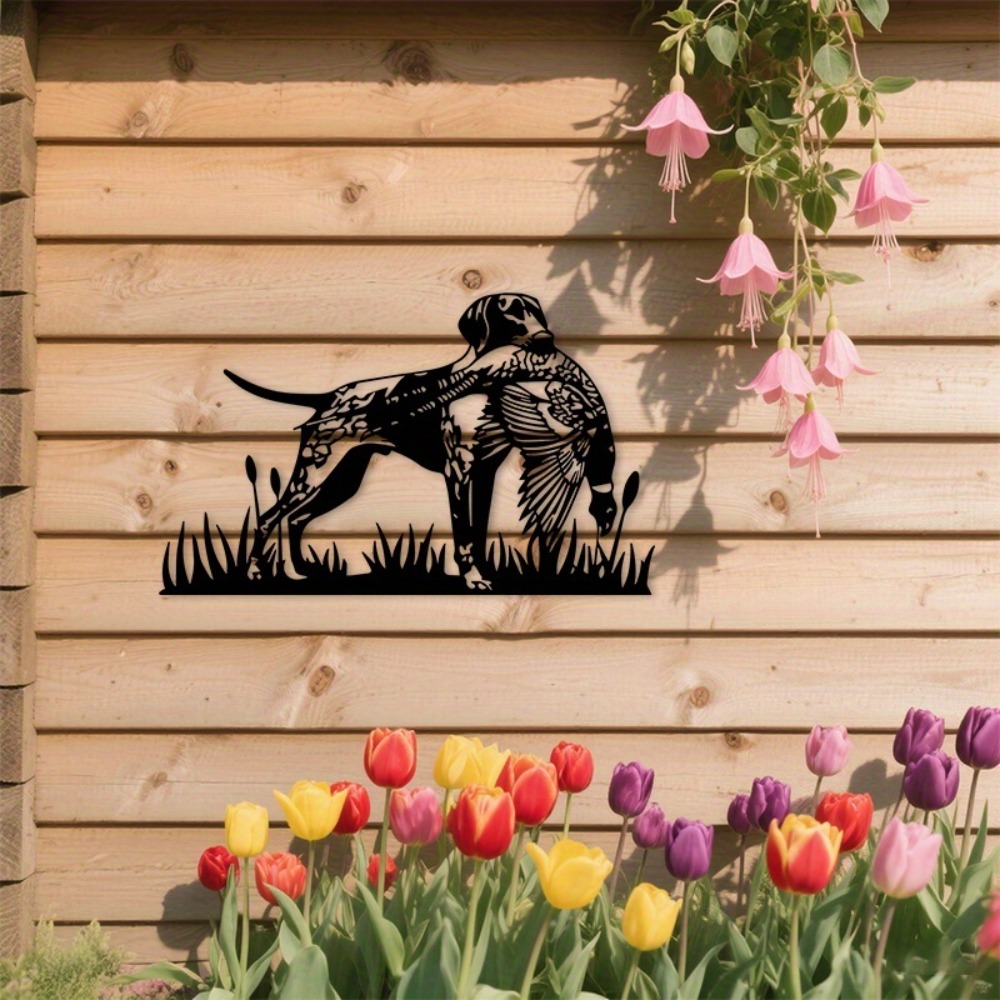 Hunting Dog Outdoor - CIFBUY Arte de Parede em Metal,