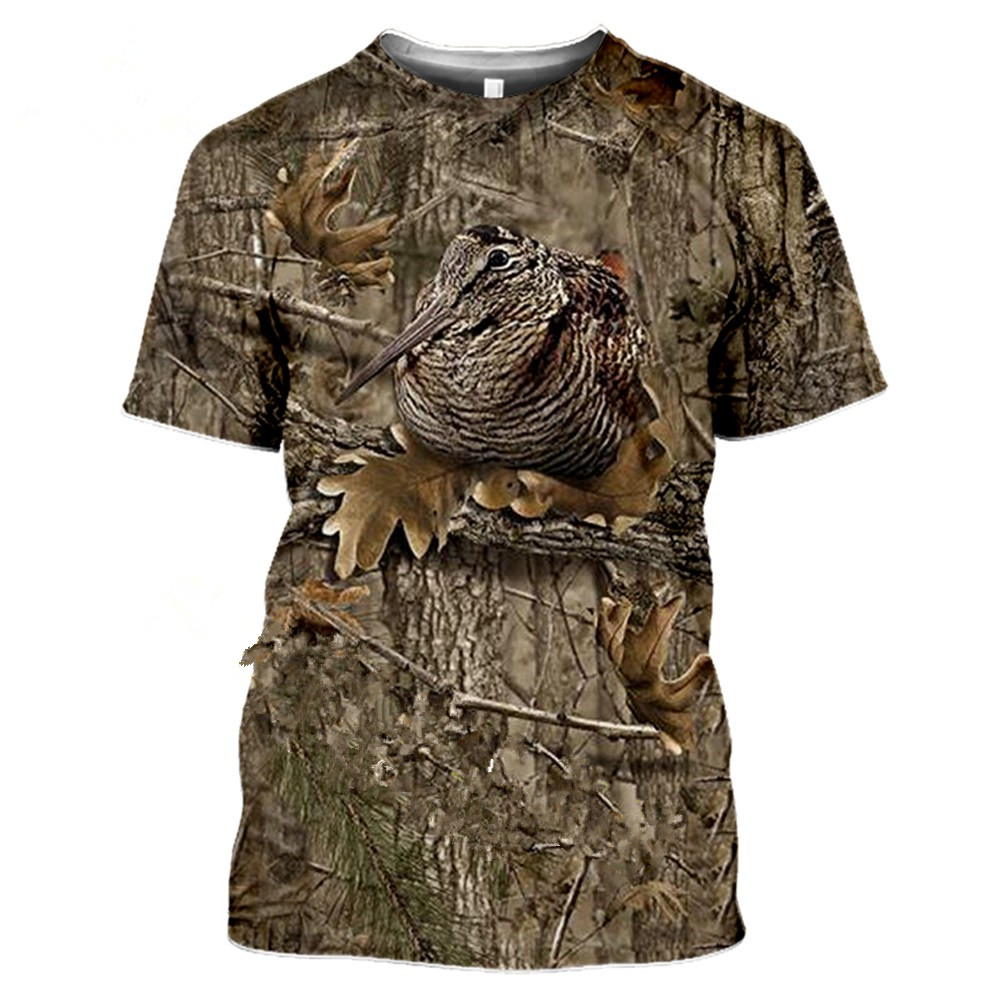 Outdoor Hunting T Shirts - Verão casual masculina camiseta moda ao