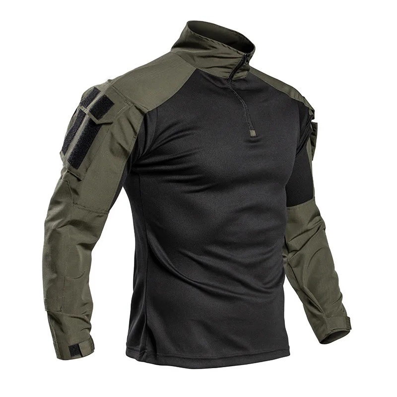 Outdoor Hunting T Shirts - Camiseta de manga comprida com gola