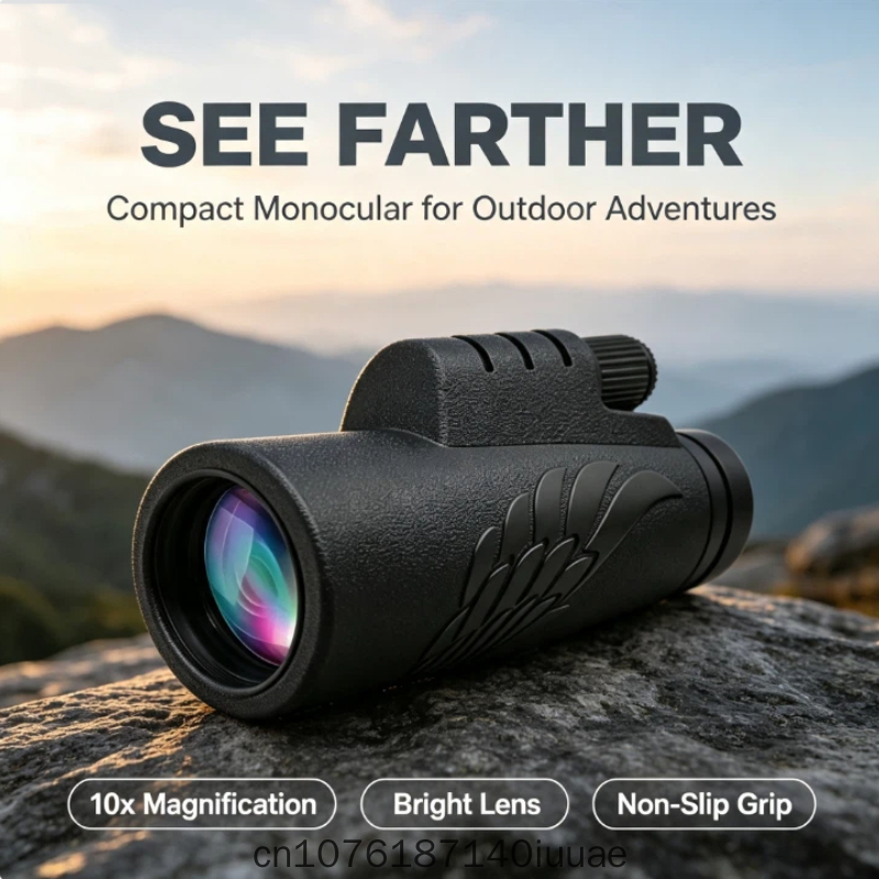 Outdoor Hunting Youtube - Telescópio Monocular 10X42 para Observação de