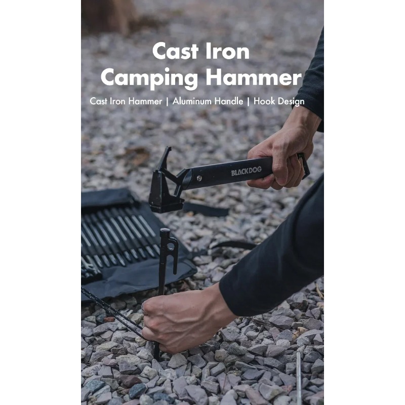 Hunting Camp Outdoor Supplies - Martelo de Acampamento BLACKDOG: Ferramenta de