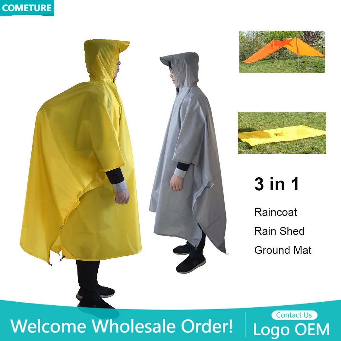 Capa de chuva 3 em 1 caminhada - Hunting Camp Outdoor Supplies avaliação e preço