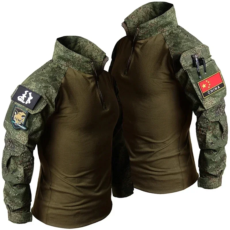 Ru camo tático uniforme ao ar  - Outdoor Hunting T Shirts avaliação e preço